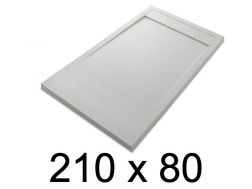 Shower tray, large, 210x80 cm, Acrystone resin - ETNA COVER 80x210
