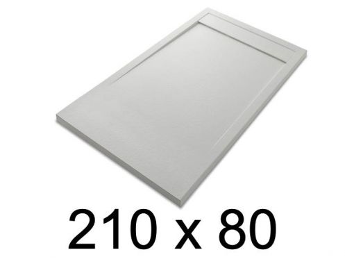 Shower tray, large, 210x80 cm, Acrystone resin - ETNA COVER 80x210