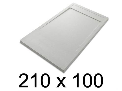 Shower tray, large, 210x100 cm, Acrystone resin - ETNA COVER 100x210