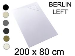 Shower tray, 200x80 cm, right angle drain - BERLIN RIGHT 80x200