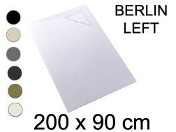 Shower tray, 200x90 cm, right angle drain - BERLIN RIGHT 90x200