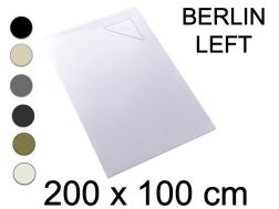 Shower tray, 200x100 cm, right angle drain - BERLIN RIGHT 100x200
