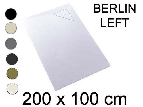 Shower tray, 200x100 cm, right angle drain - BERLIN RIGHT 100x200