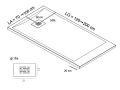 guilty shower tray, 180x80 cm, lightweight mineral resin - BLAY 80x180