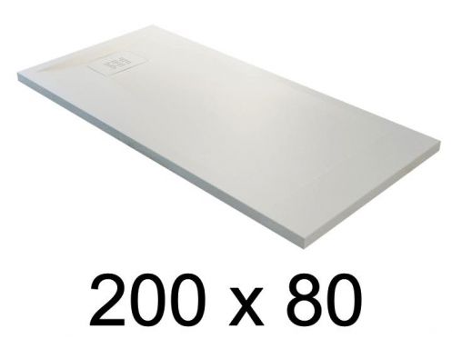 guilty shower tray, 200x80 cm, lightweight mineral resin - BLAY 80x200