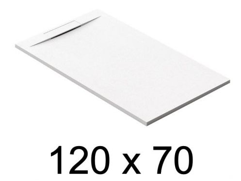 Guilty shower tray, 120x70 cm, discreet drain - EcoWall