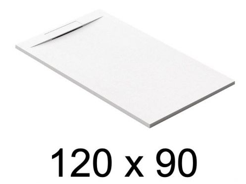 Guilty shower tray, 120x90 cm, discreet drain - EcoWall