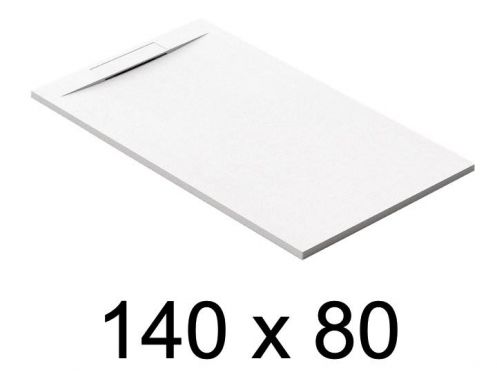 Guilty shower tray, 140x80 cm, discreet drain - Merida