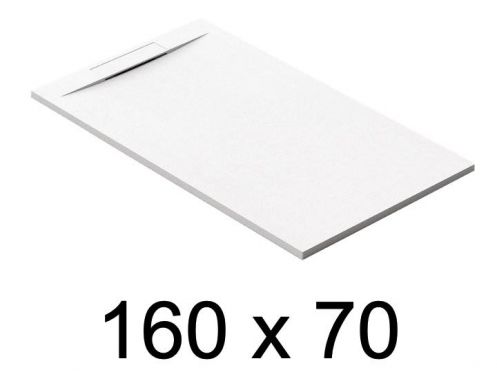 Guilty shower tray, 160x70 cm, discreet drain - EcoWall