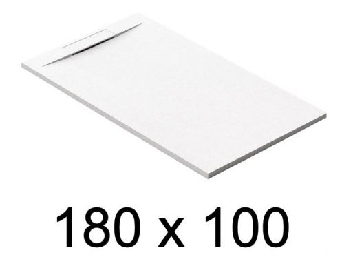Guilty shower tray, 180x100 cm, discreet drain - EcoWall