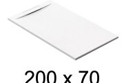 Guilty shower tray, 200x70 cm, discreet drainage - PINO 70x200