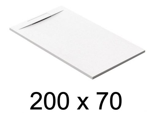 Guilty shower tray, 200x70 cm, discreet drainage - PINO 70x200