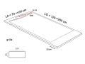 Guilty shower tray, 200x90 cm, discreet drainage - PINO 90x200