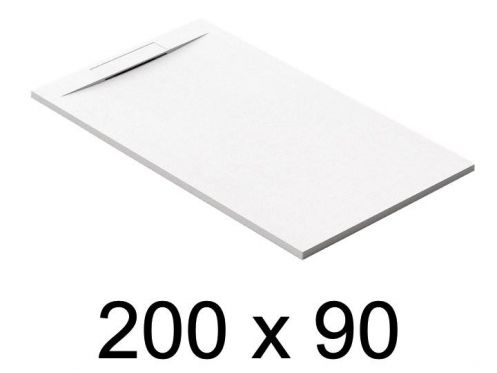 Guilty shower tray, 200x90 cm, discreet drainage - PINO 90x200