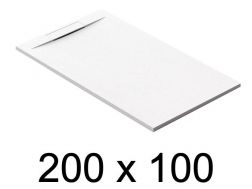 Guilty shower tray, 200x100 cm, discreet drainage - PINO 100x200