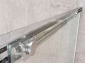 Sliding shower door, 111 to 113 cm, with fixed glass - NANTES 310 CH