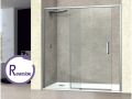 Sliding shower door, 111 to 113 cm, with fixed glass - NANTES 310 CH
