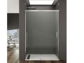 Sliding shower door, 111 to 113 cm, with fixed glass - NANTES 310 CH
