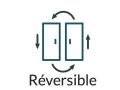 Sliding shower door, 118 to 121 cm, with fixed glass - NANTES 310 CH