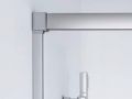 Sliding shower door, 118 to 121 cm, with fixed glass - NANTES 310 CH
