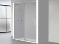 Sliding shower door, 118 to 121 cm, with fixed glass - NANTES 310 CH