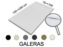 Shower tray, design, in mineral resin - GALERAS
