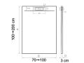 Custom-Made Shower Tray with Wall Drain WALL DESIGN