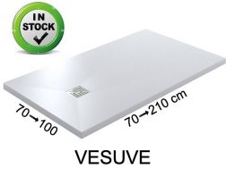 Shower tray, extra slim, mineral resin VESUVE