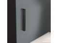 Sliding shower door, 111 to 113 cm, with fixed glass - NANTES 310 BLACK