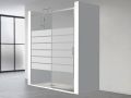Sliding shower door, 118  121 cm, with semi-opaque glass - NANTES 310 bold