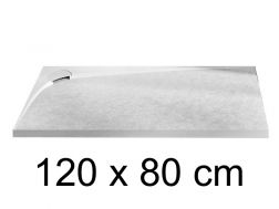 Shower tray, right angle drain 120 x 80 cm, - ALESON RIGHT
