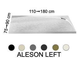 Shower tray, left corner evacuation, cuttable - ALESON LEFT 120
