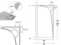 Shower tray, right angle drain 140 x 80 cm, - ALESON RIGHT