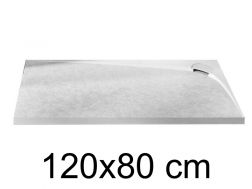 Shower tray, left corner evacuation, 120x80 cm - ALESON LEFT