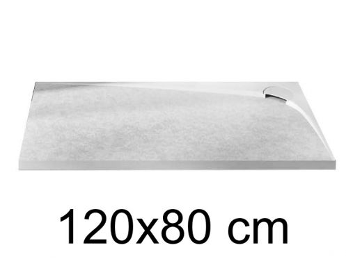 Shower tray, left corner evacuation, 120x80 cm - ALESON LEFT