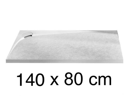 Shower tray, right angle drain 140 x 80 cm, - ALESON RIGHT