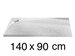 Shower tray, right angle drain 140 x 90 cm, - ALESON RIGHT