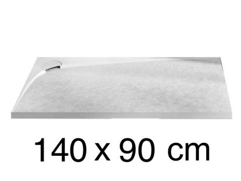 Shower tray, right angle drain 140 x 90 cm, - ALESON RIGHT