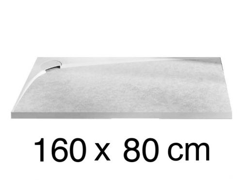 Shower tray, right angle drain 160 x 80 cm, - ALESON RIGHT