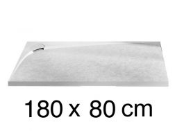 Shower tray, right angle drain 180 x 80 cm, - ALESON RIGHT
