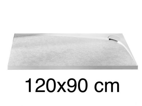 Shower tray, left corner evacuation, 120x90 cm - ALESON LEFT