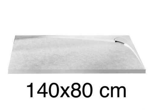 Shower tray, left corner evacuation, 140x80 cm - ALESON LEFT