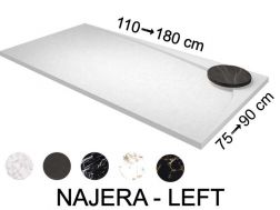 Shower tray, left corner evacuation, cuttable - NAJERA LEFT 120