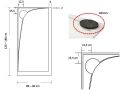 Shower tray, left corner evacuation, cuttable - NAJERA LEFT 120