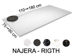 Shower tray, right angle drain - NAJERA RIGHT 120