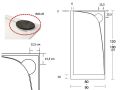 Shower tray, right angle drain - NAJERA RIGHT 120