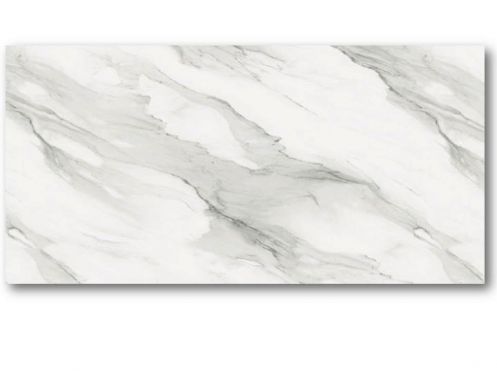 Marble White 60x120 cm - SPC floor covering, white marble finish