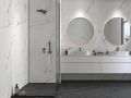 Marble White 60x120 cm - SPC floor covering, white marble finish