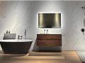 Marble White 60x120 cm - SPC wall panel, white marble finish