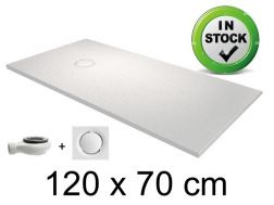 Shower tray, 120x70 cm, cuttable, design - FINES